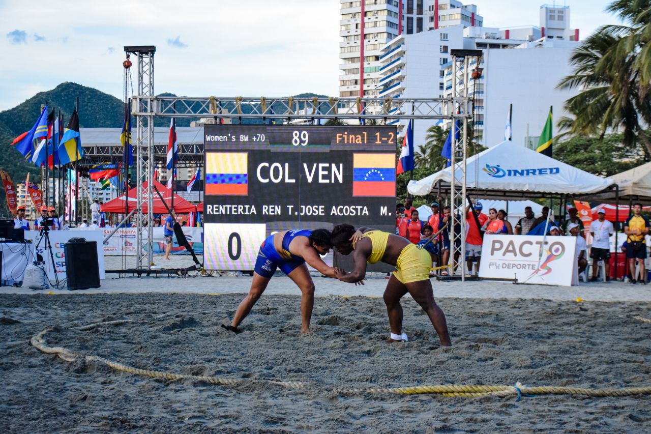 Venezuela, Colombia y República Dominicana, se quedaron con el oro en la lucha libre de playa