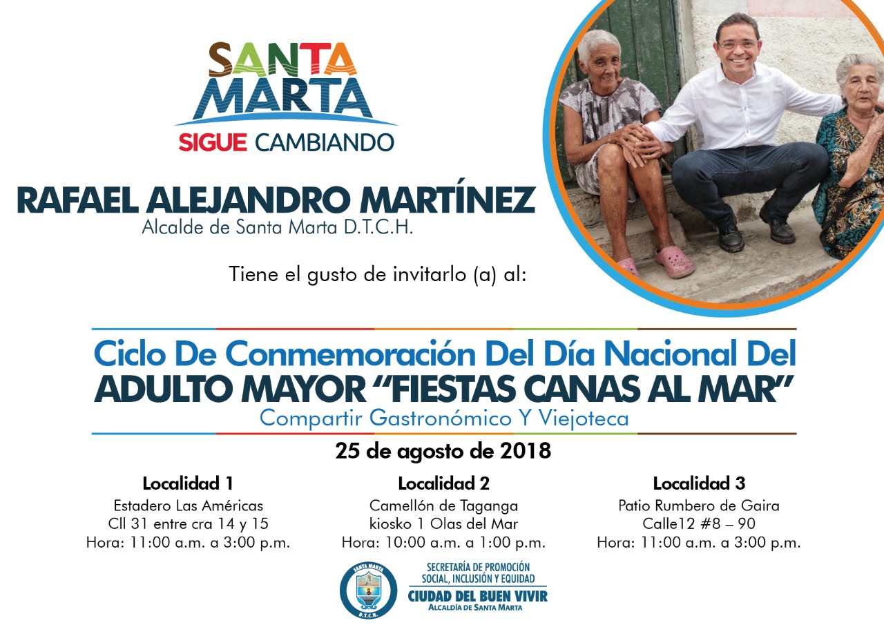 Santa Marta conmemora Día del Adulto Mayor con el ciclo: ‘Fiestas Canas al Mar’