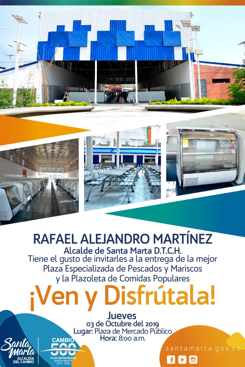 Este jueves, la nueva Plaza Especializada de Pescados y Mariscos y la Plaza  de Comida Popular abren sus puertas | Alcaldía Distrital de Santa Marta