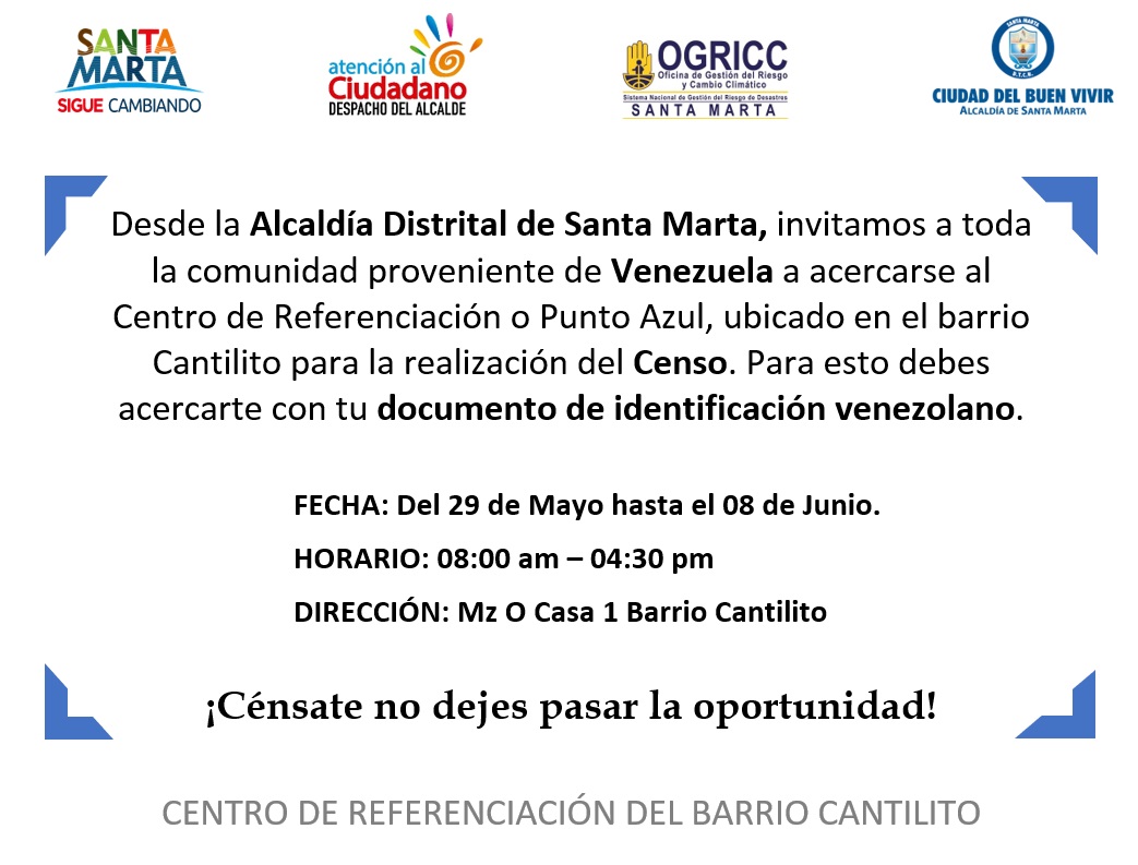 Censo a venezolanos se extiende hasta el barrio Cantilito