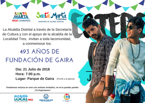 Gaira Celebra sus 493 años de fundación