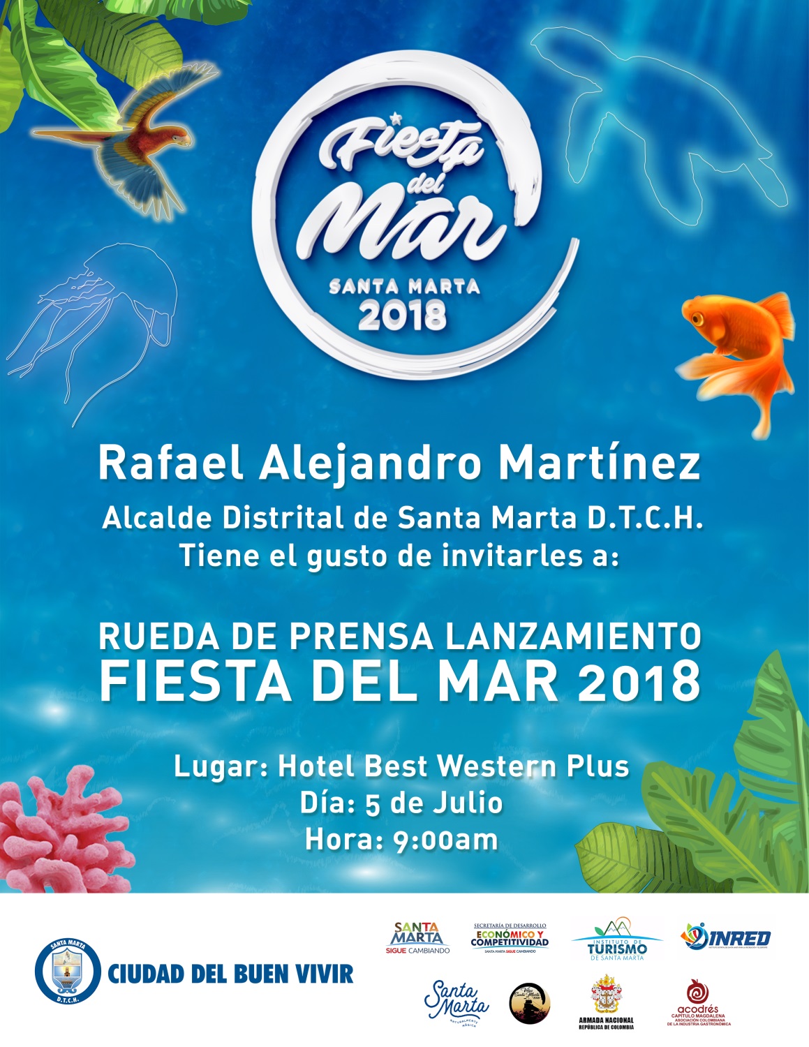 Alcalde Martínez hará presentación oficial de la Fiesta del Mar 2018