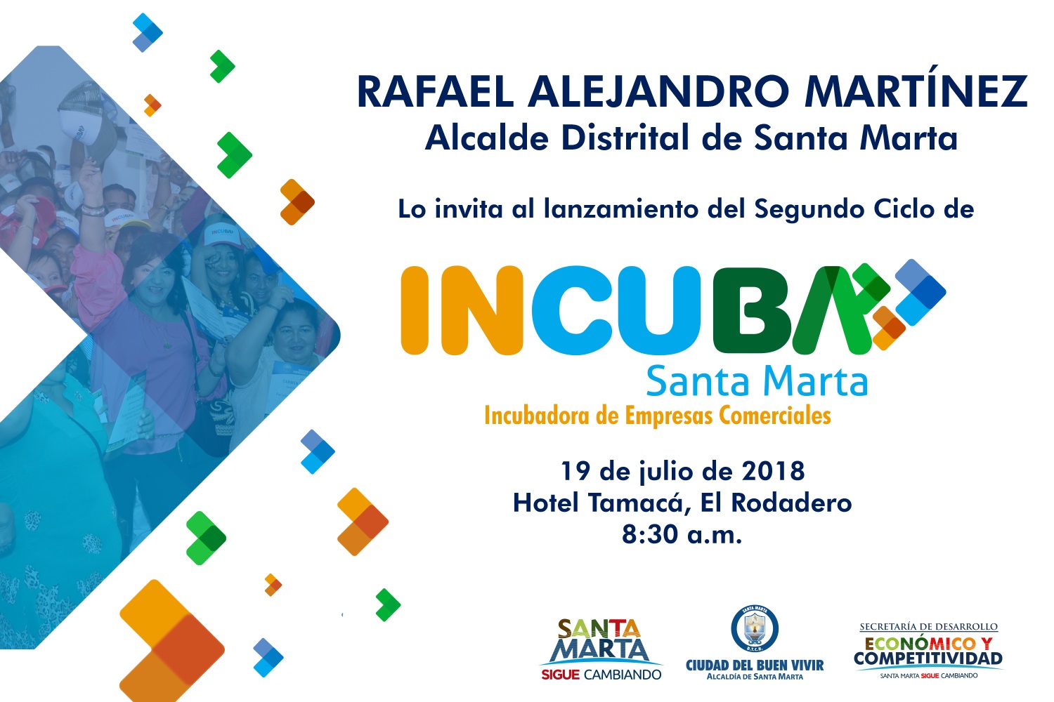 Invitación del lanzamiento del Segundo Ciclo INCUBA SANTA MARTA