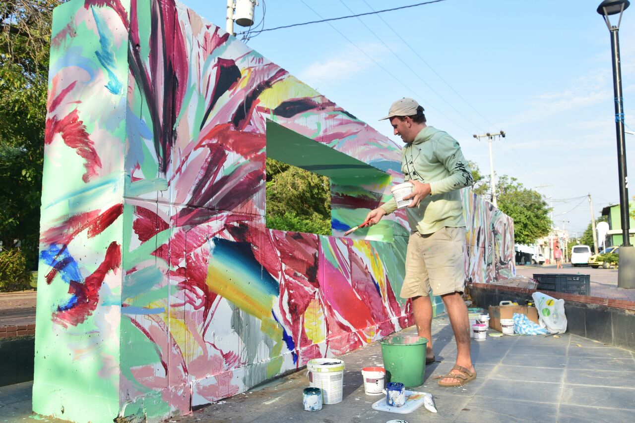 Terminan mural ambiental en Parque San Miguel se Santa Marta
